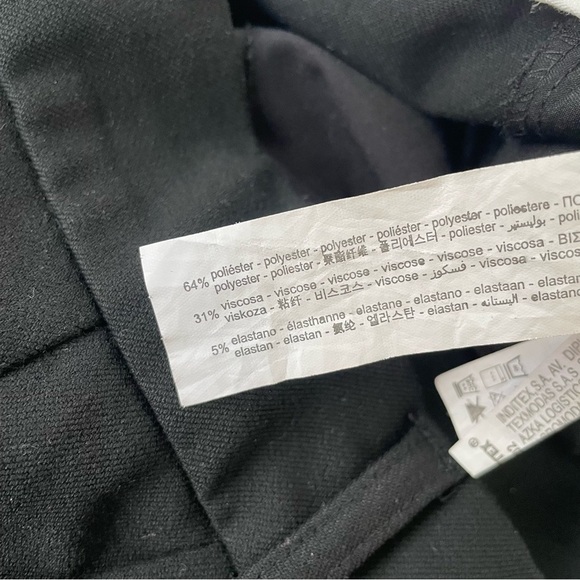 ZARA Women's Black High Waisted Straight Leg Pleated Dress Trouser Pants Size XS - Picture 6 of 10